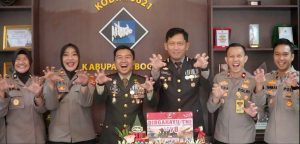 Kapolres Bogor dan Jajarannya Berikan Kejutan Ke Kodim 0621 di HUT TNI ke-78