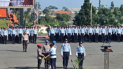 Karutan Hadiri Upacara Pembukaan Pembinaan Fisik Mental Dan Disiplin Pegawai Se-Kanwil Jawa Barat