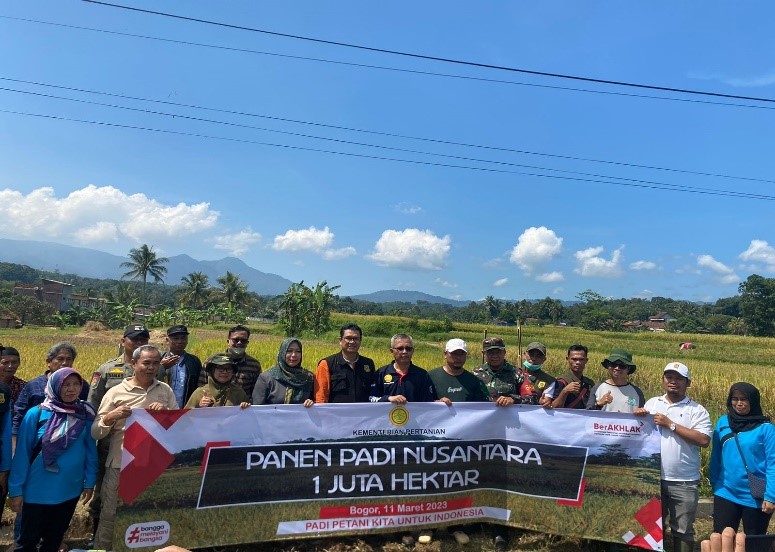 Panen Padi Nusantara Satu Juta Hektar di Kabupaten Bogor