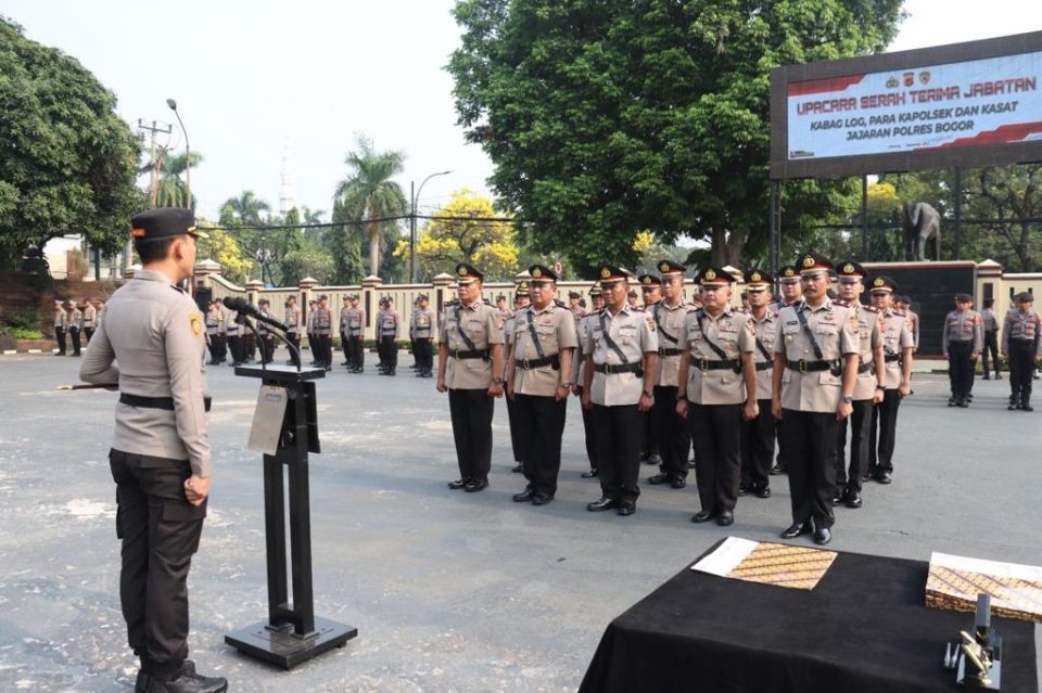 Sejumlah Pejabat Utama dan Kapolsek di Polres Bogor Alami Pergeseran Jabatan