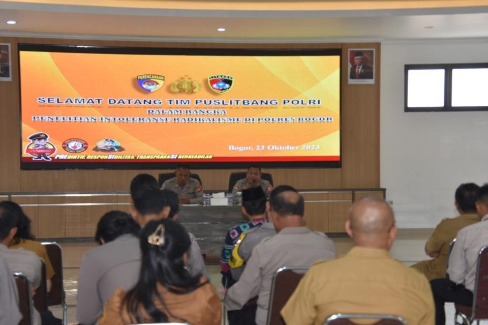 uslitbang Polri Gelar Penelitian Intoleransi dan Radikalisme di Polres Bogor