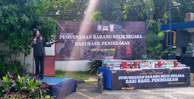 Pemusnahan BMMN Bea Cukai Bogor, Kakanwil DJBC Jawa Barat Apresiasi Kinerja Bea Cukai Bogor
