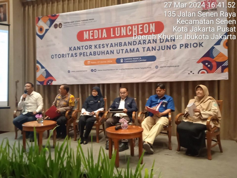 KSOP Utama Tanjung Priok Gelar Media Luncheon Jelang Angkutan Laut Lebaran Tahun 2024