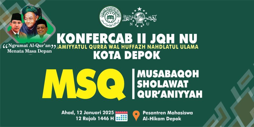 Konfercab II JQHNU Depok Akan Digelar Ini Agendanya