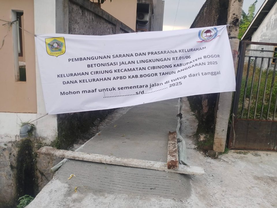 Warga Apresiasi Kinerja Ketua LPM dan Lurah Ciriung, Atas Betonisasi Jalan Lingkungan