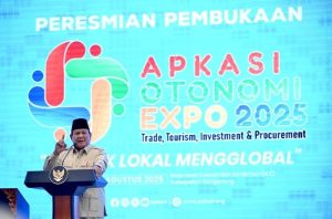 Presiden Prabowo Buka Apkasi Otonomi Expo (AOE) 2025, Bertema Produk Lokal Mengglobal