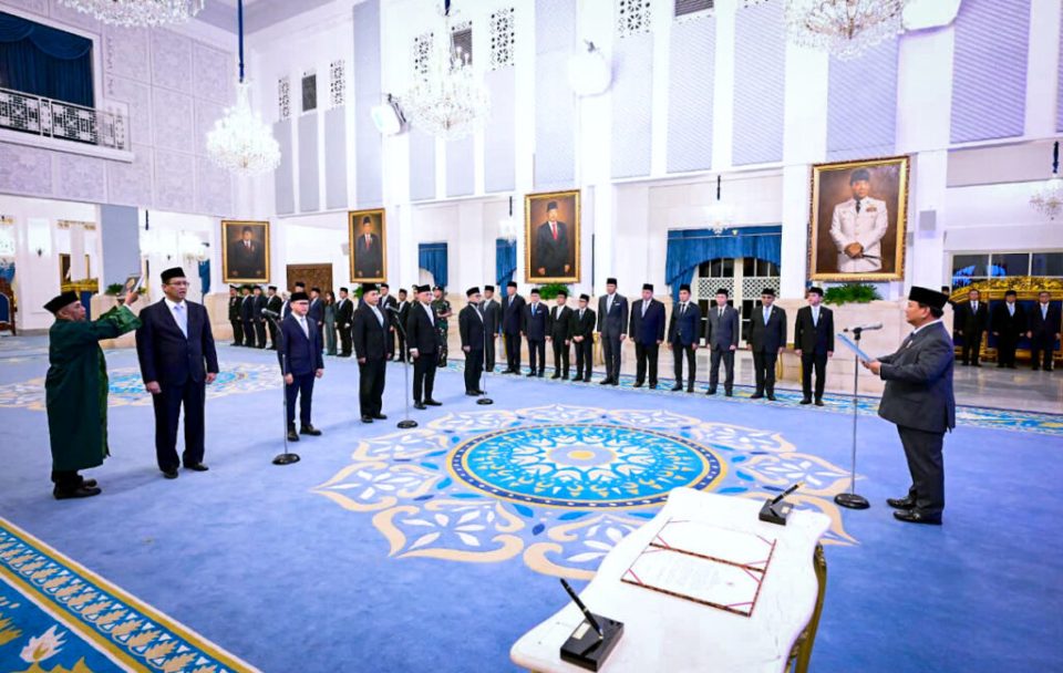 Presiden Prabowo Melantik Empat Menteri Dan Satu Wakil Menteri