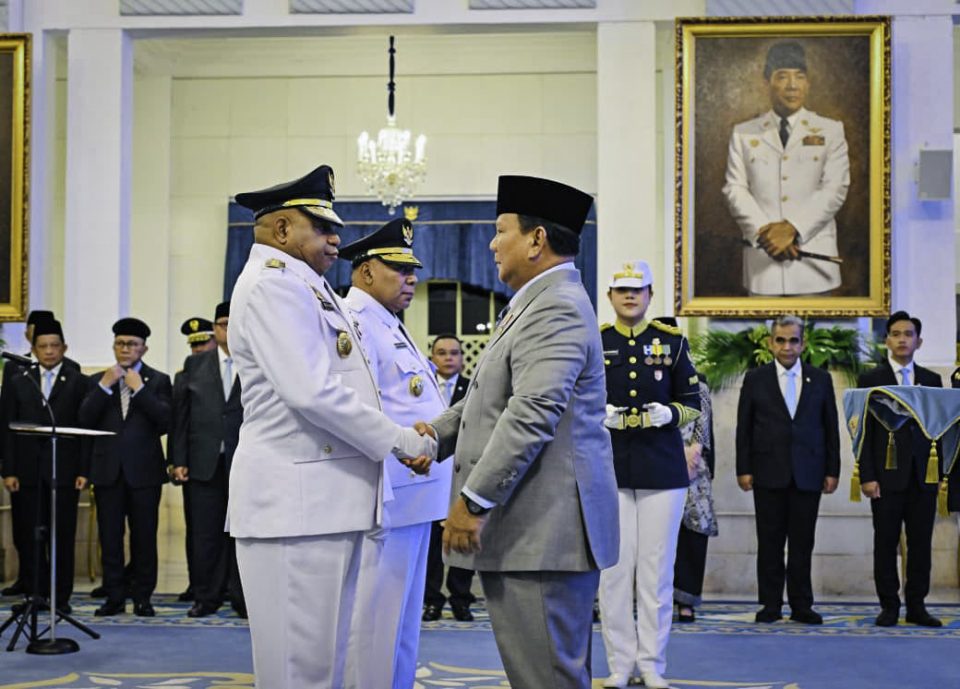 Presiden Prabowo Melantik Gubernur dan Wakil Gubernur Papua