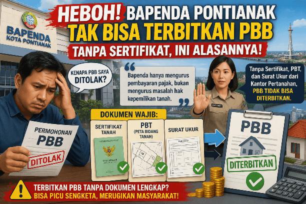 Bapenda Pontianak Tak Bisa Terbitkan PBB Tanpa Sertifikat, Ini Alasannya